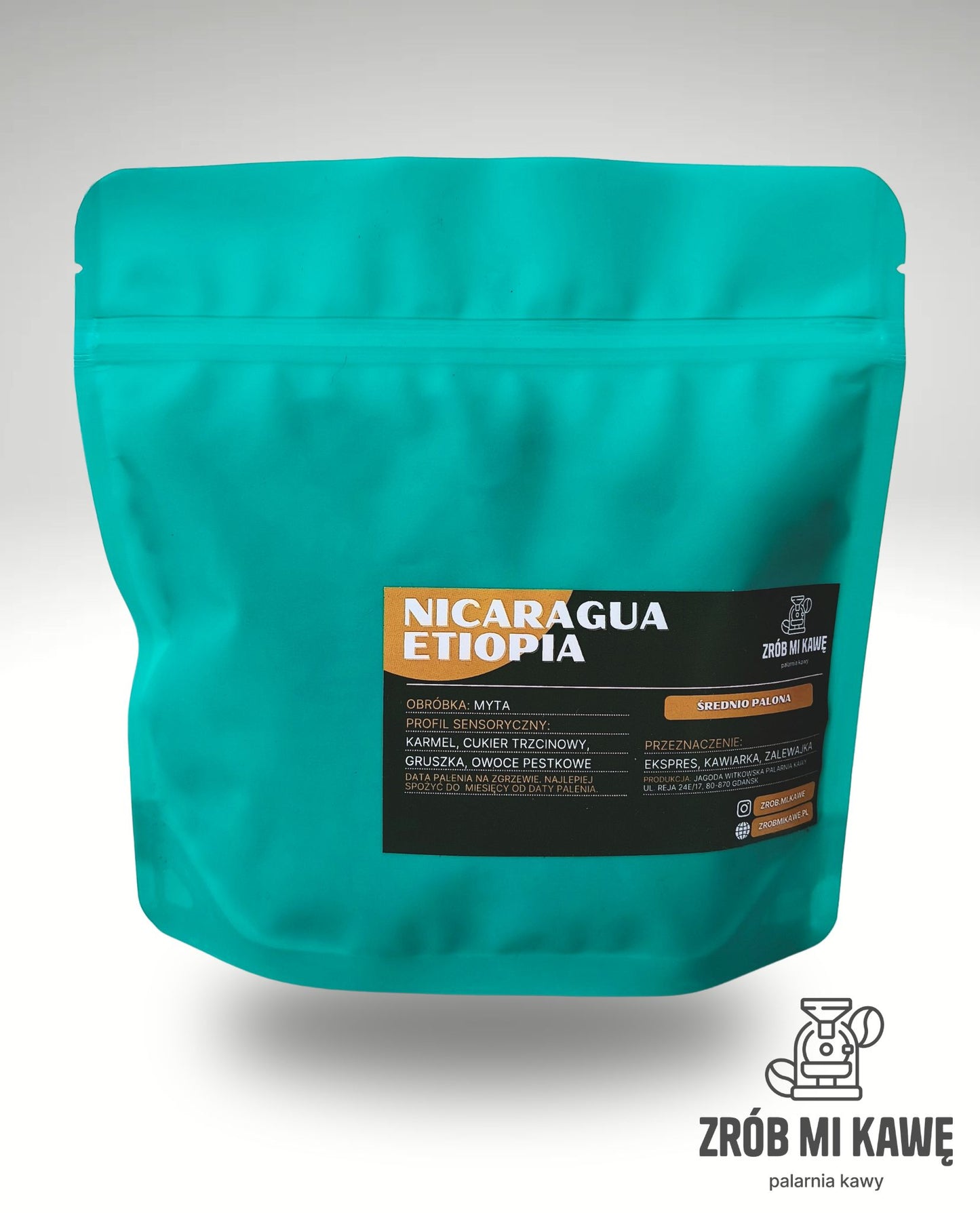 Kawa Nicaragua & Etiopia - 100% arabica - średnio palona - Zrób Mi Kawę - Palarnia Kawy