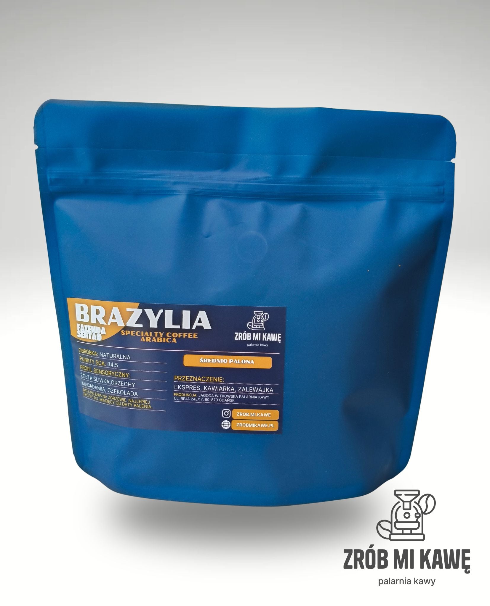 Kawa Brazylia Fazenda Sertao - 100% arabica - Specialty coffee - średnio palona - Zrób Mi Kawę - Palarnia Kawy