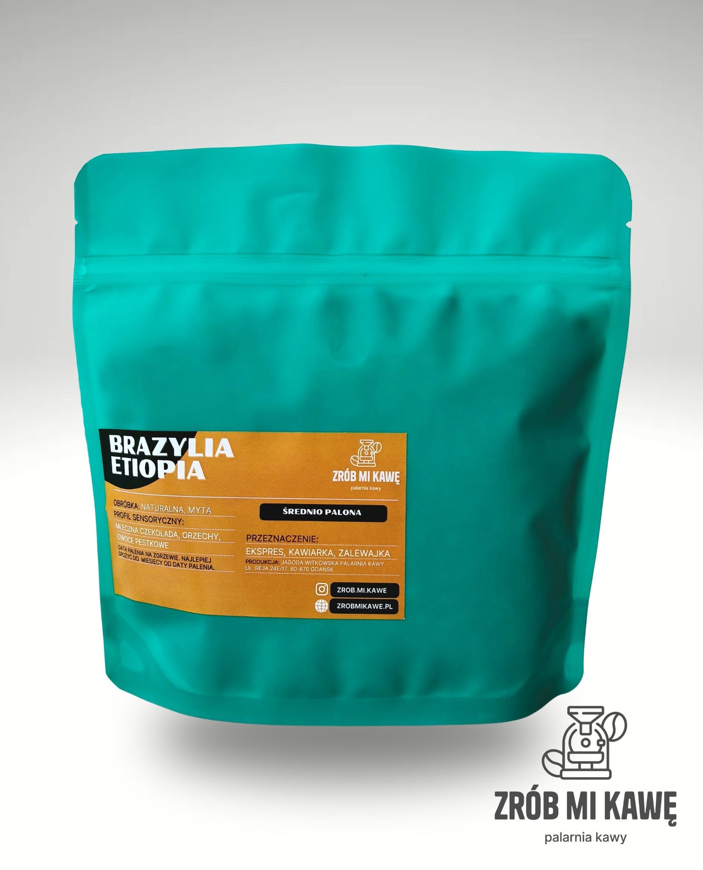 Kawa Brazylia & Etiopia - 100% arabica - średnio palona - Zrób Mi Kawę - Palarnia Kawy