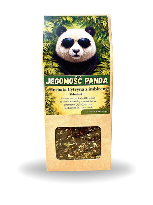 Jegomość Panda - czarna herbata imbirowo-cytrynowa 50g