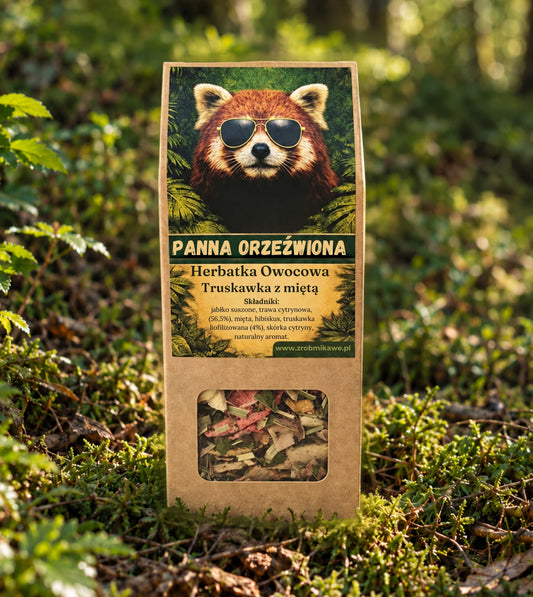 Panna Orzeźwiona - herbatka owocowa - truskawka z miętą 50g