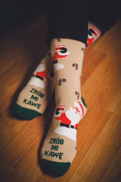 Skarpetki Świąteczne "Zrób mi kawę" - Zrób Mi Kawę - Palarnia Kawy