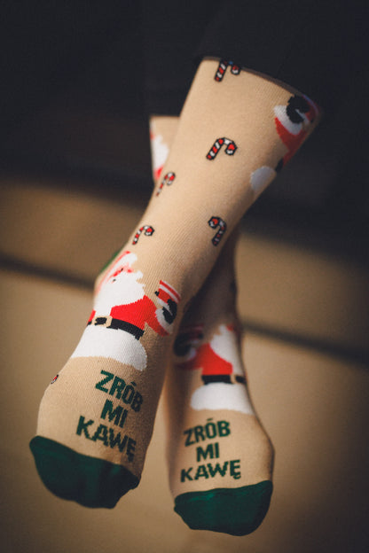 Skarpetki Świąteczne "Zrób mi kawę" - Zrób Mi Kawę - Palarnia Kawy